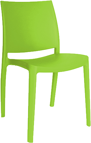Silla Sensilla Verde, modelo OHV-97-V5, fotografía del catálogo TABORIA.